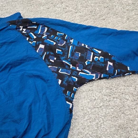 Vintage Reebok Jacket Womens L‎ Blue Full Zip Lightweight Oversized Nylon READ - Picture 10 of 14